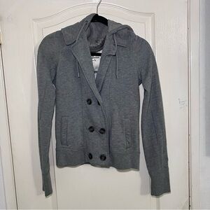 Abercrombie & Fitch Light Gray Hooded Jacket